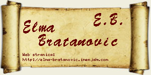 Elma Bratanović vizit kartica
